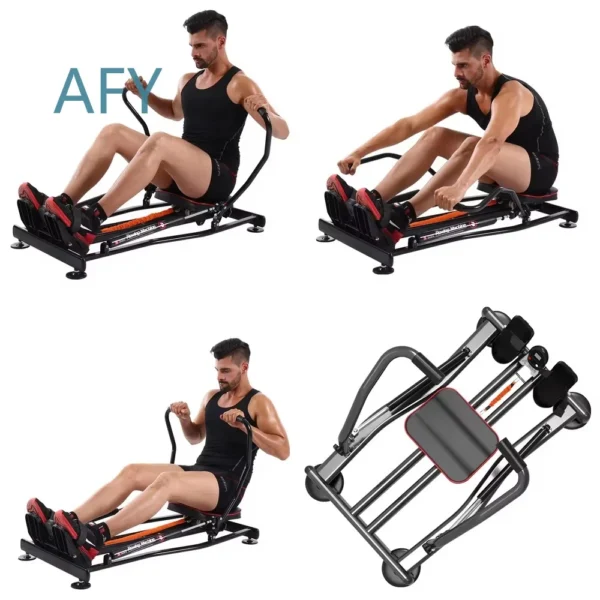 Chengmo pour équipement de fitness cycliste rotatif, Rameur hydraulique à mouvement complet, pliable, à résistance réglable