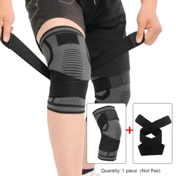 Genouillère 1 pièce, genouillère de sport en nylon, course à pied, fitness, haltérophilie, cyclisme, basket-ball, plein air, compression des articulations du genou