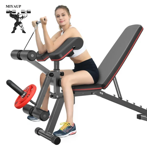 MIYAUP-Équipement ménager pour redressements assis, chaise de fitness multifonctionnelle, entraîneur de jambes, banc d'haltères pour oiseaux